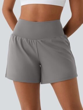 HALARA 2-in-1 Athletic Shorts in Gray 5”2-in-1 Cool Touch Yoga Shorts 5''